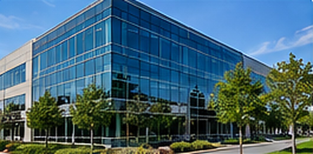 Conceptual commercial property photography-style rendering